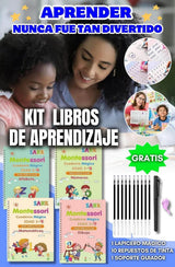 KIT DE 4 LIBROS CON TINTA MÁGICA 📚